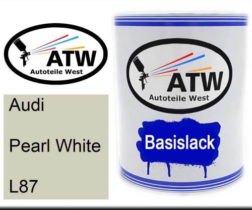 Audi, Pearl White, L87: 1L Lackdose, von ATW Autoteile West.